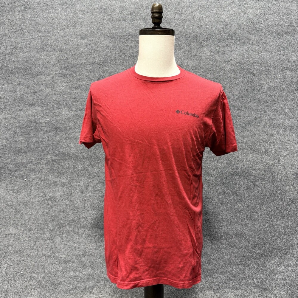 Columbia Sportswear Mens M Red Greater Outdoor Gear Mountain Graphic T Shirt